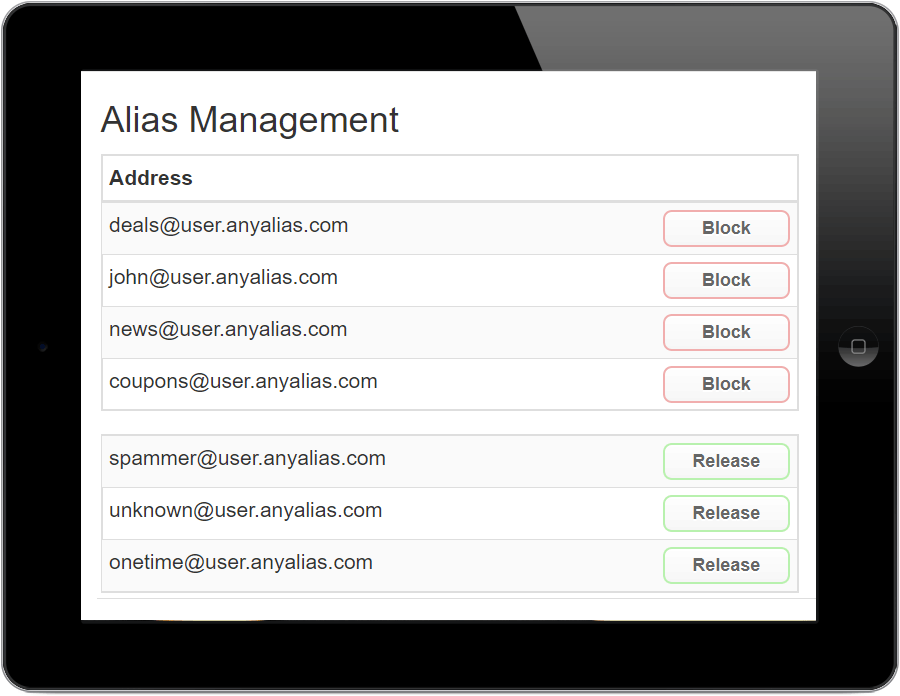 alias email