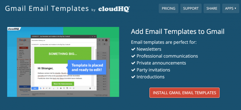 Gmail templates