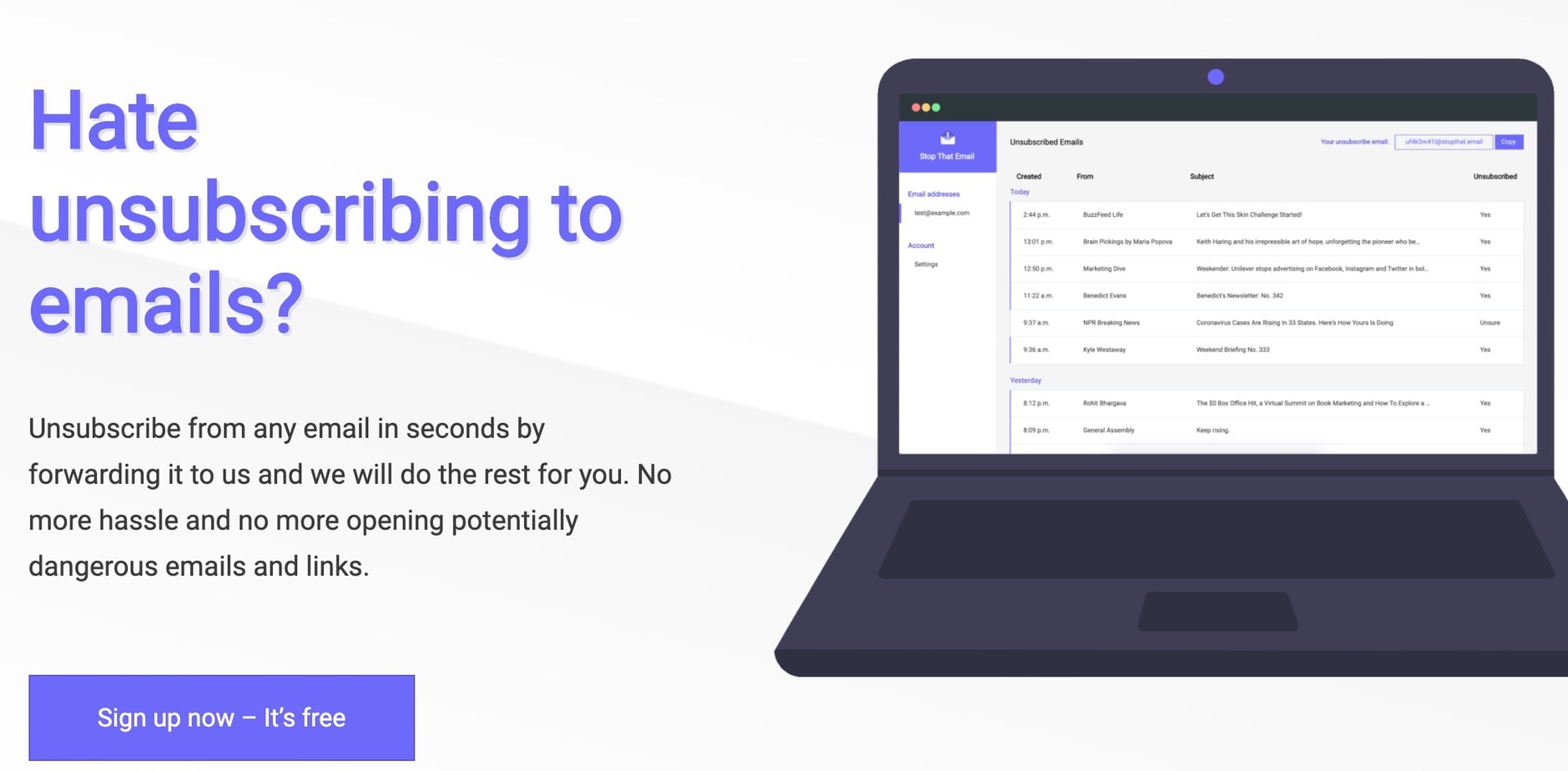 se désabonner des newsletters