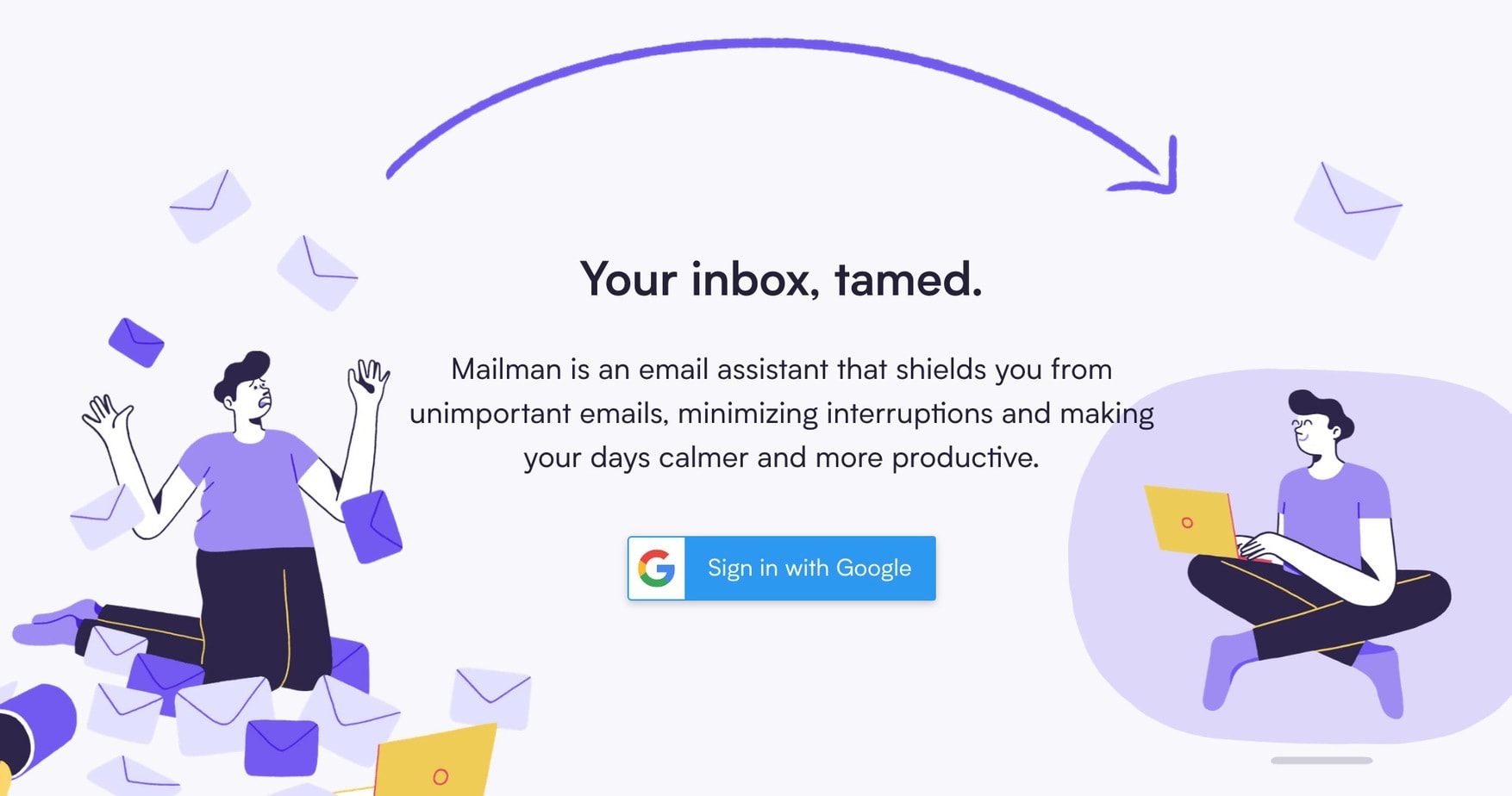 Mailman page d'accueil