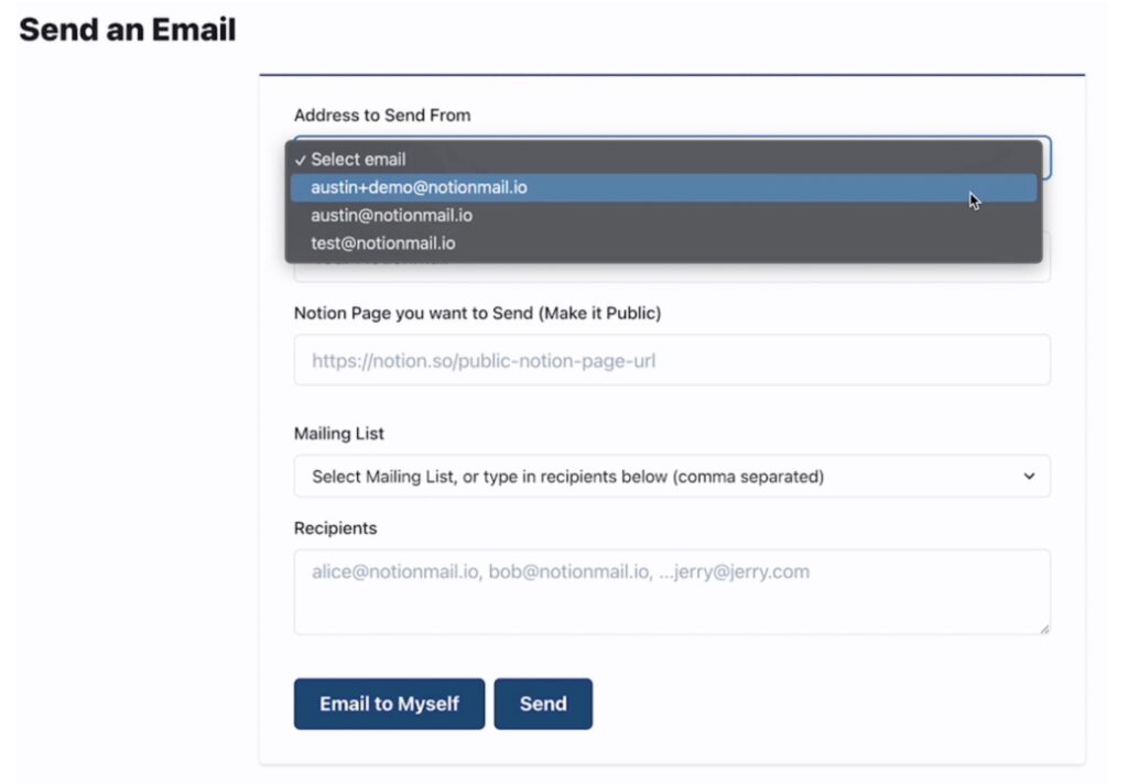 Notion par mail