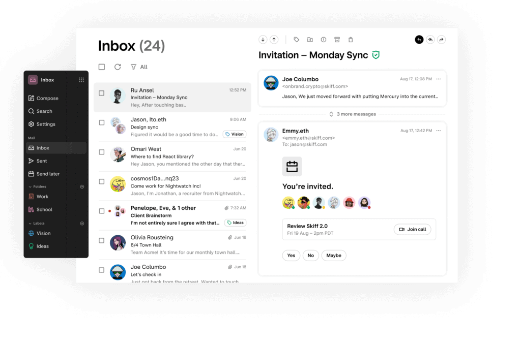 Skiff. Courrier électronique privé et crypté de bout en bout 1