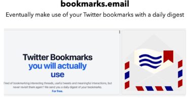 Bookmarks Email. Recevez vos tweets favoris par eMail 1