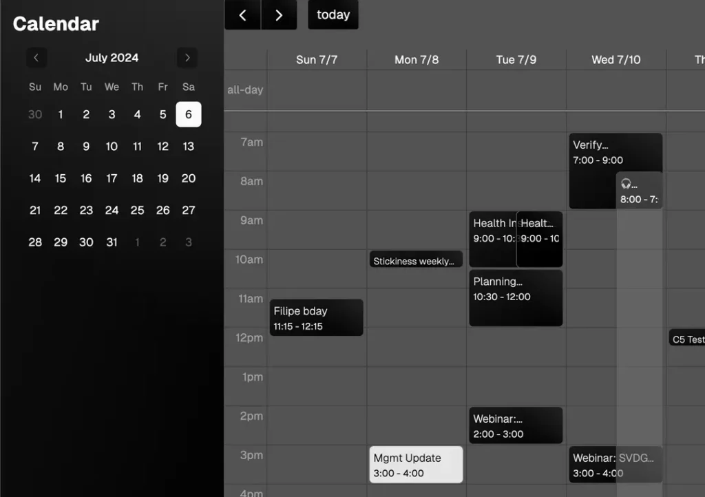 calendrier unifié