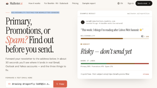 Site pour tester la delivrabilité d'une newsletter